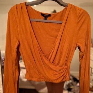 Women's Rust Wrap Blouse